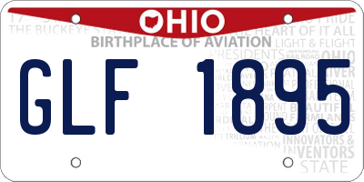 OH license plate GLF1895