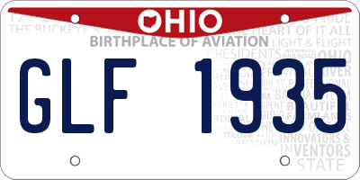 OH license plate GLF1935