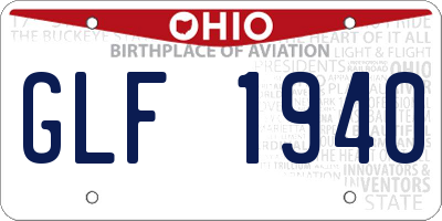 OH license plate GLF1940