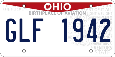 OH license plate GLF1942