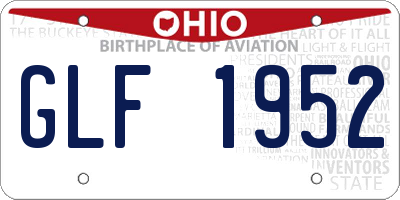 OH license plate GLF1952