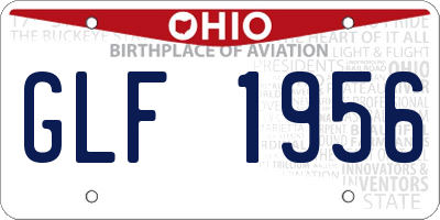 OH license plate GLF1956