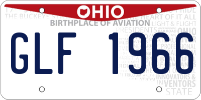 OH license plate GLF1966