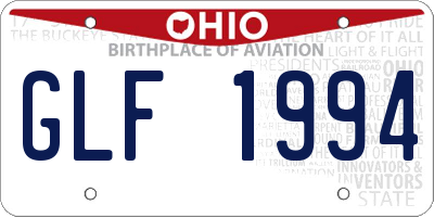 OH license plate GLF1994