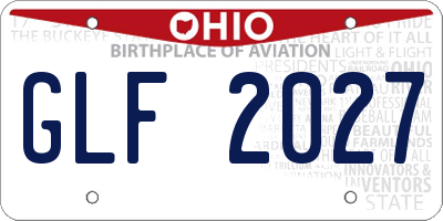 OH license plate GLF2027