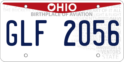 OH license plate GLF2056