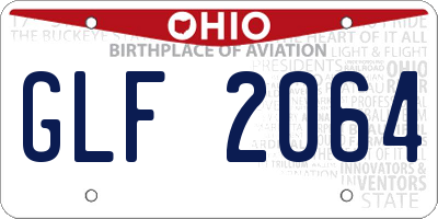 OH license plate GLF2064