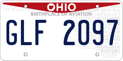 OH license plate GLF2097