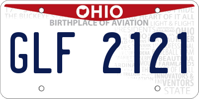 OH license plate GLF2121
