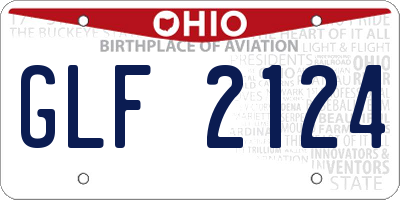 OH license plate GLF2124