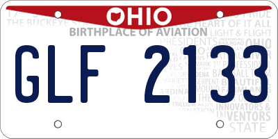 OH license plate GLF2133