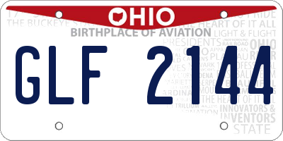 OH license plate GLF2144