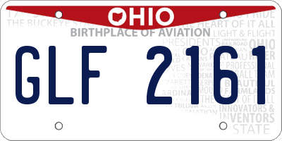OH license plate GLF2161