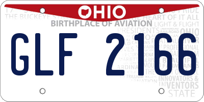 OH license plate GLF2166