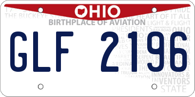OH license plate GLF2196