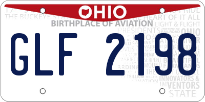 OH license plate GLF2198