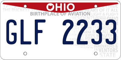 OH license plate GLF2233