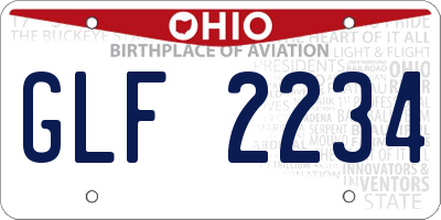 OH license plate GLF2234