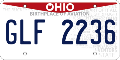 OH license plate GLF2236