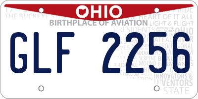 OH license plate GLF2256