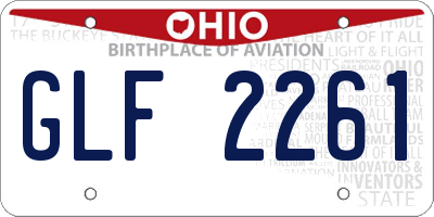 OH license plate GLF2261