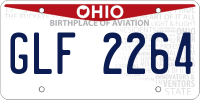 OH license plate GLF2264