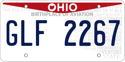 OH license plate GLF2267