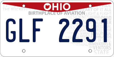 OH license plate GLF2291