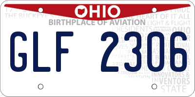 OH license plate GLF2306