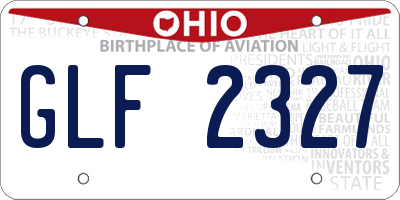 OH license plate GLF2327