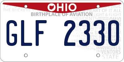 OH license plate GLF2330