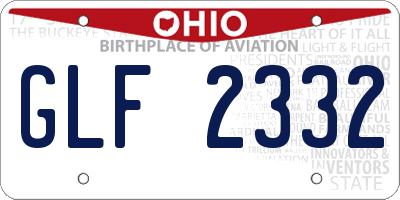 OH license plate GLF2332