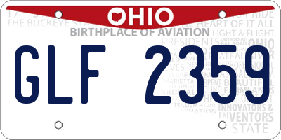 OH license plate GLF2359