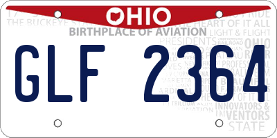 OH license plate GLF2364