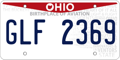 OH license plate GLF2369