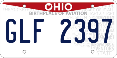 OH license plate GLF2397
