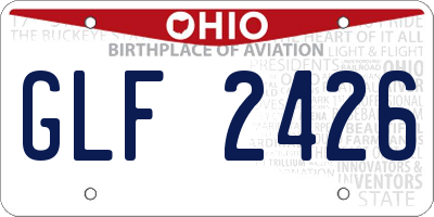 OH license plate GLF2426