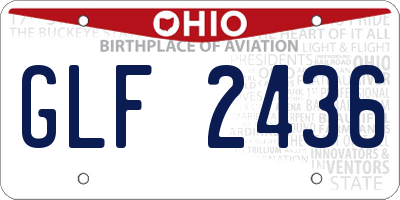 OH license plate GLF2436