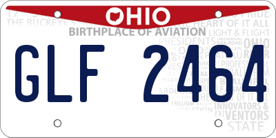 OH license plate GLF2464
