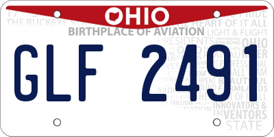 OH license plate GLF2491