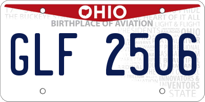 OH license plate GLF2506