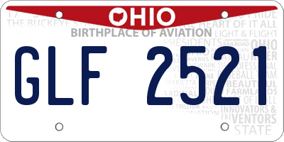 OH license plate GLF2521