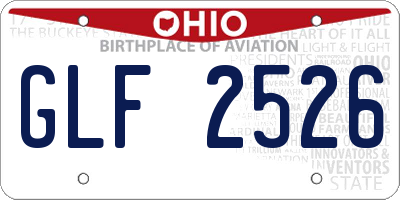 OH license plate GLF2526