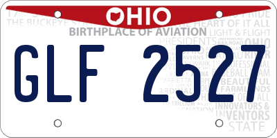 OH license plate GLF2527