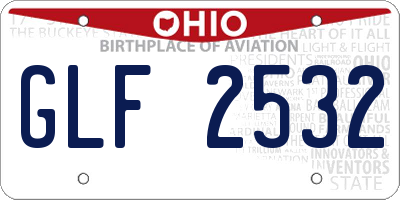 OH license plate GLF2532