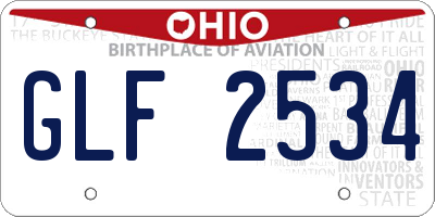 OH license plate GLF2534