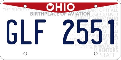 OH license plate GLF2551