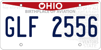 OH license plate GLF2556