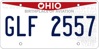 OH license plate GLF2557