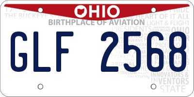 OH license plate GLF2568